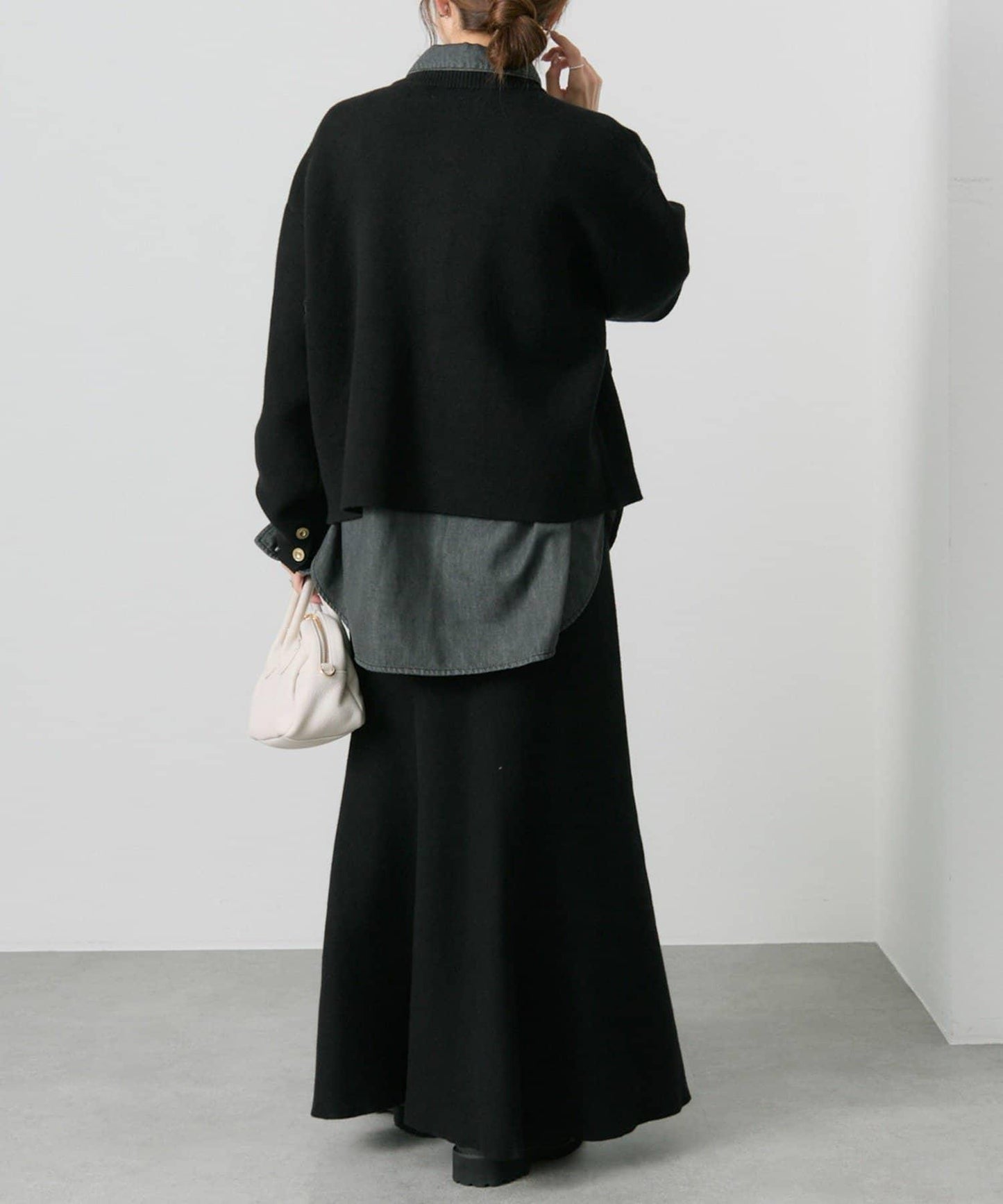 【/復刻】米蘭羅紋針織半身裙