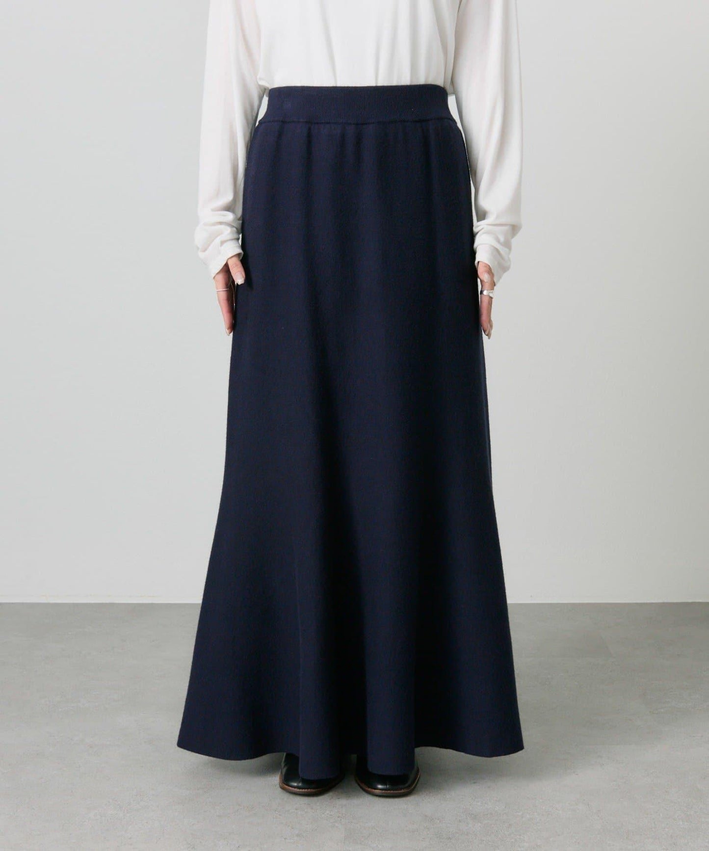 【/復刻】米蘭羅紋針織半身裙