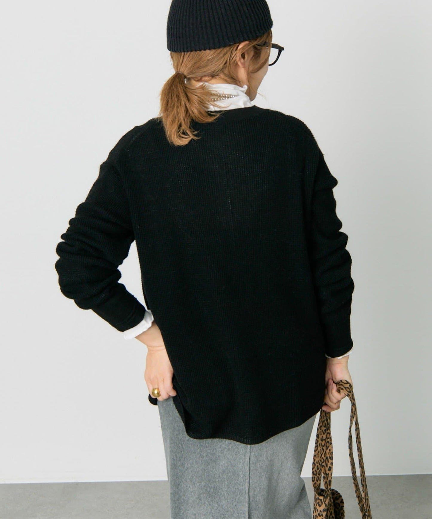 亨利領華夫格針織衫