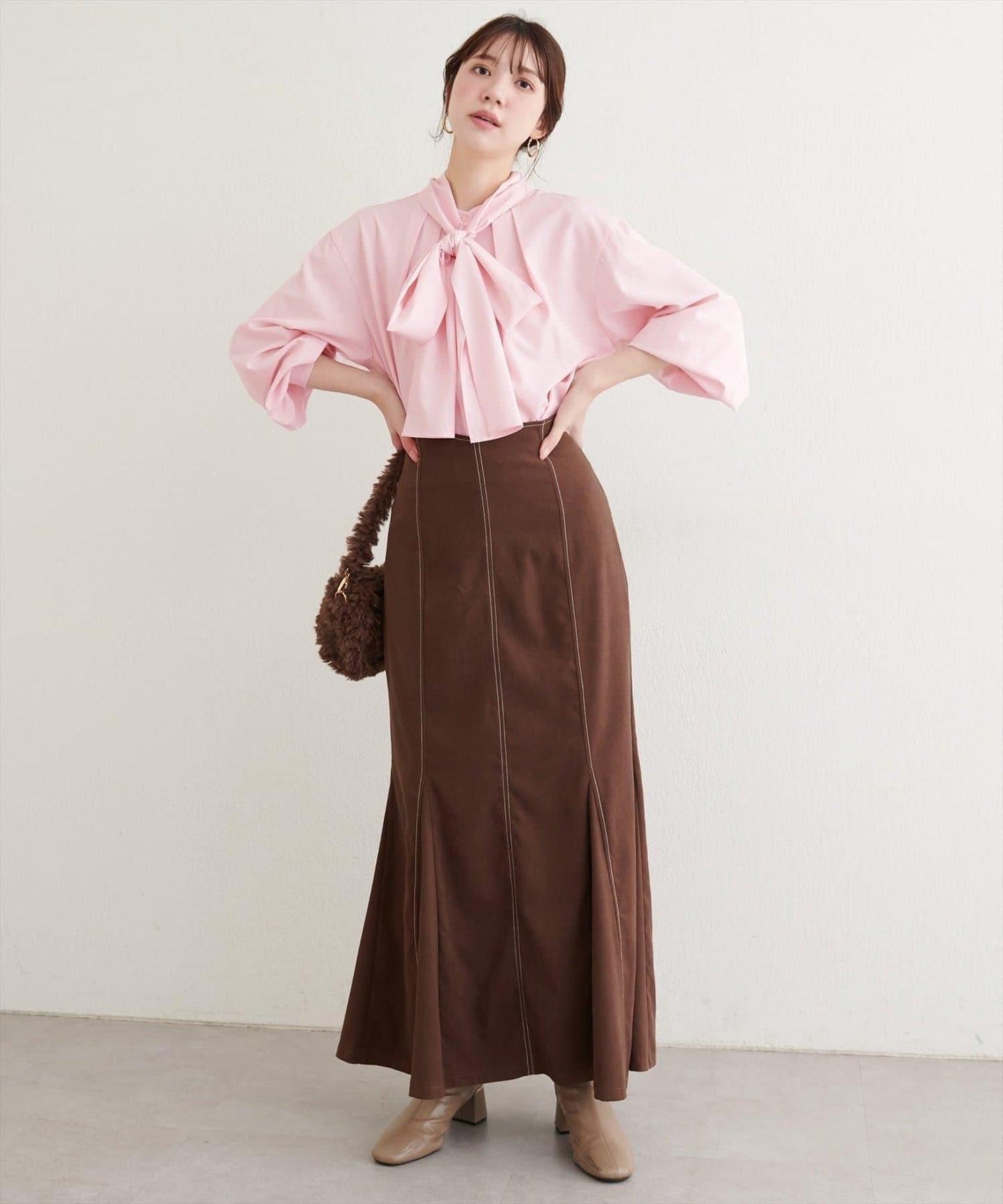 蝴蝶結領帶襯衫