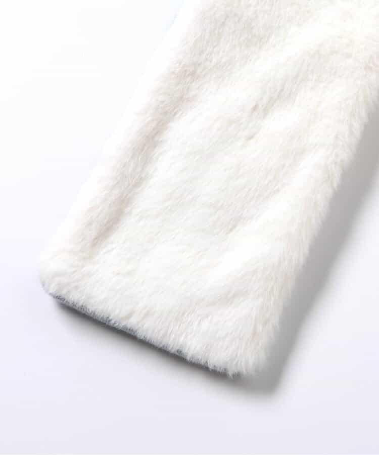 蝴蝶結毛絨圍巾