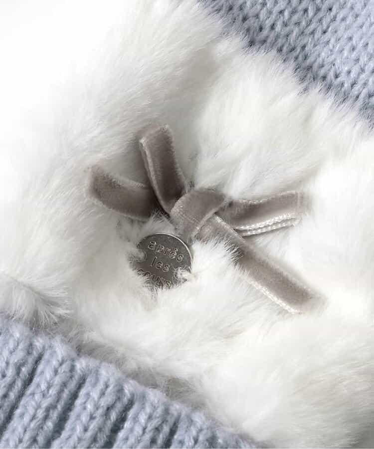 蝴蝶結毛絨手套