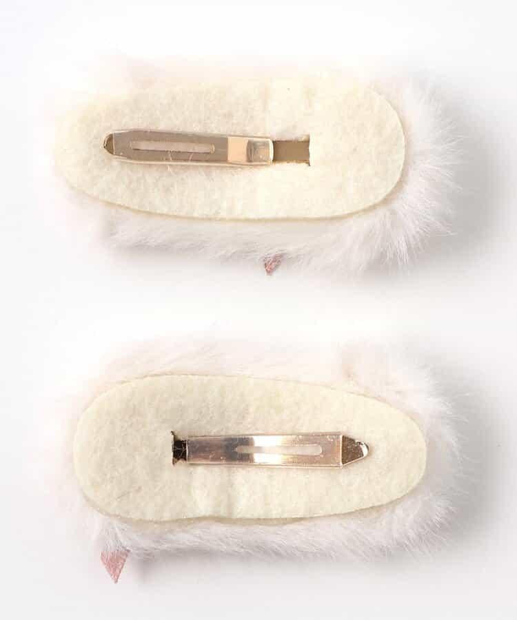 毛絨蝴蝶結髮夾