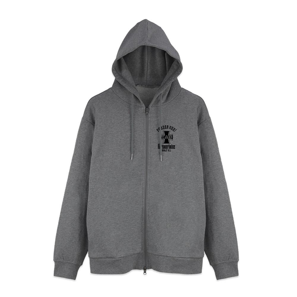 少女與戰車 最終章_XXL碼_黑森峰女學園 拉鍊連帽衛衣 Ver.3.0/混灰色