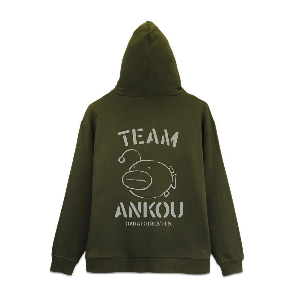 少女與戰車 最終章_M碼_鯉魚隊 拉鍊連帽衫Ver.3.0/苔蘚綠