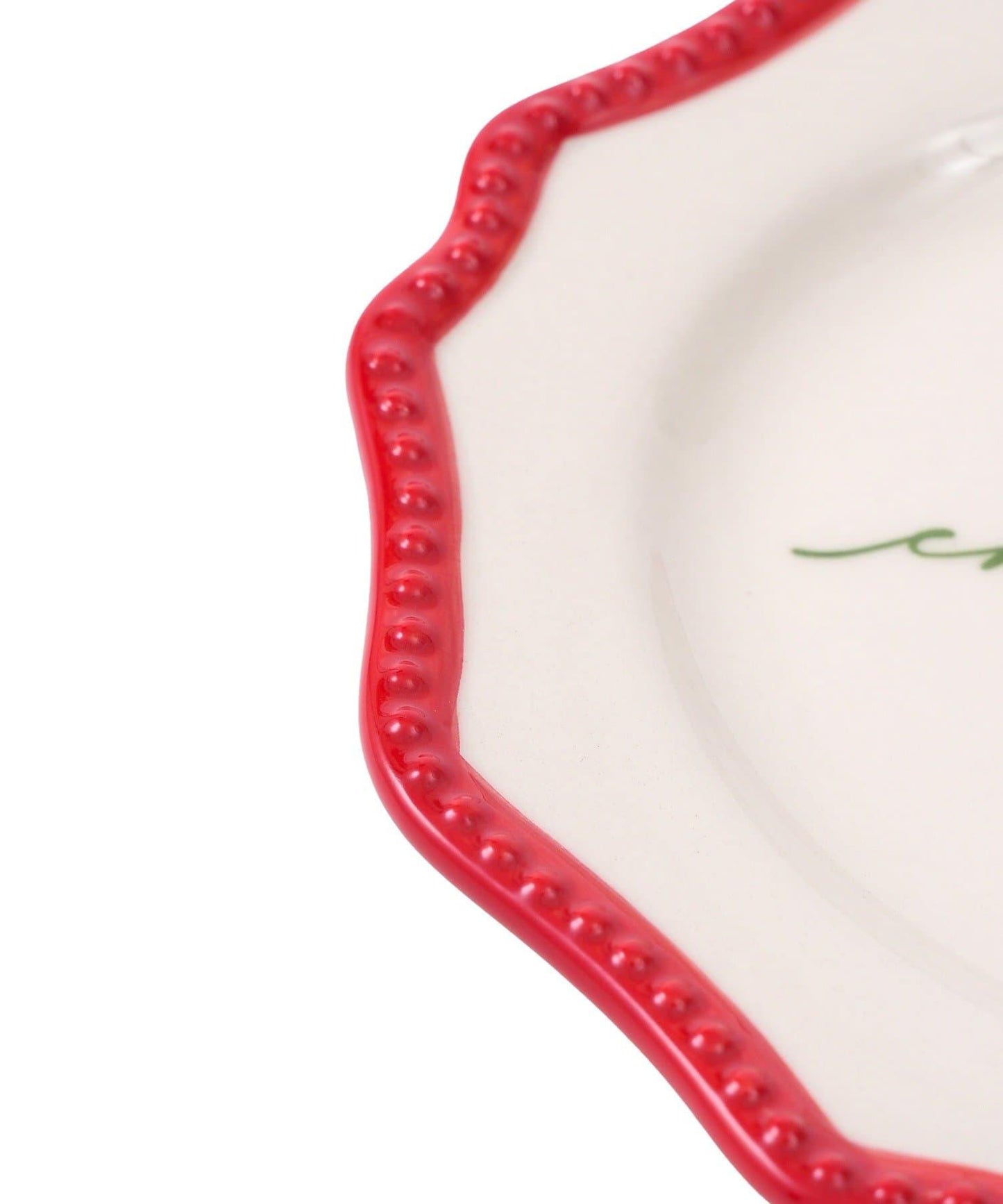 聖誕節波浪邊餐盤:16cm/聖誕下午茶