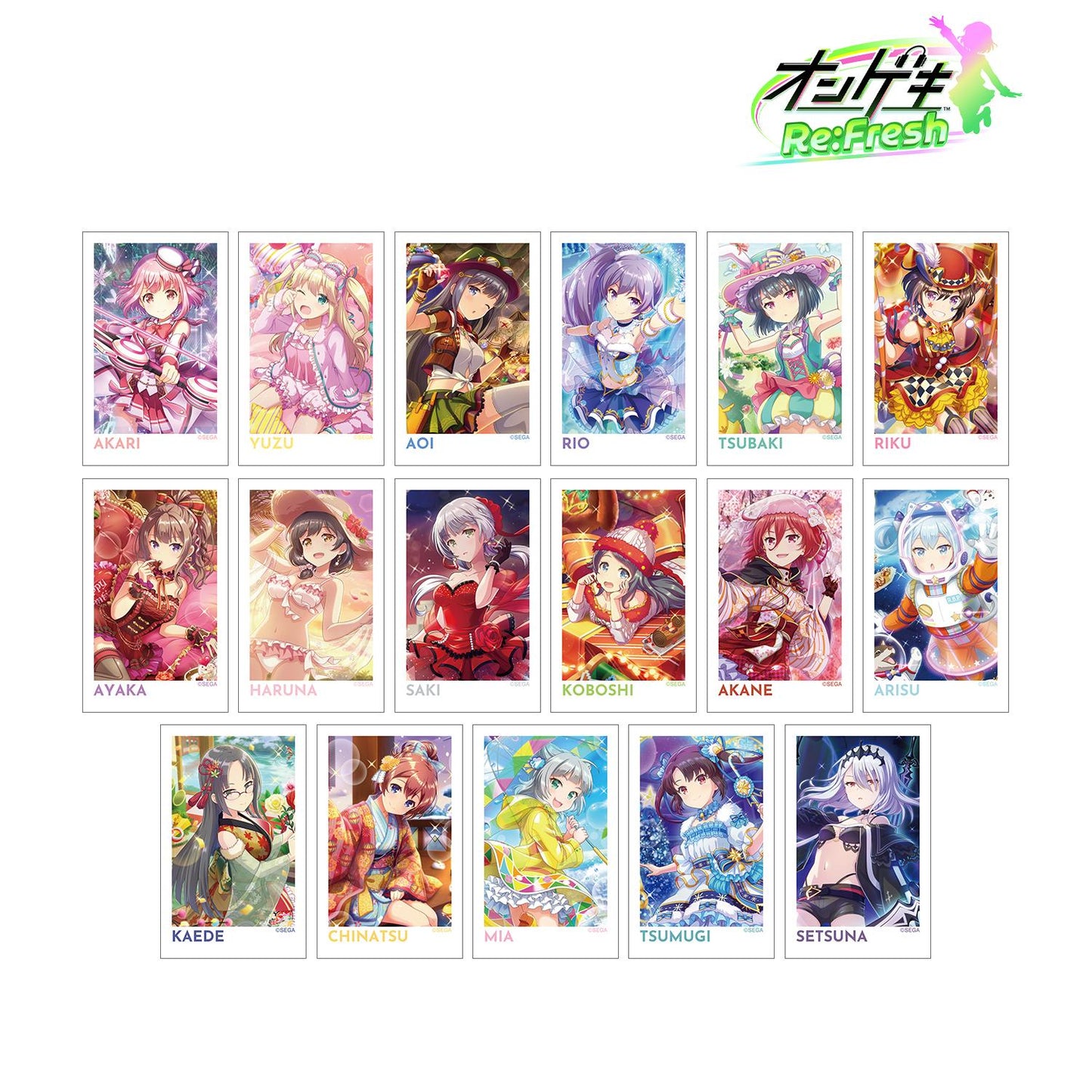 オンゲキ Re:Fresh_隨機拍立得風格插畫卡(單品/全套BOX)【BOX/17包入】