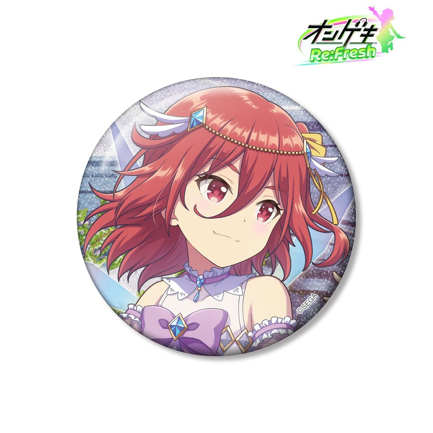 音擊 Re:Fresh_逢坂茜 第四版視覺 閃粉75mm徽章