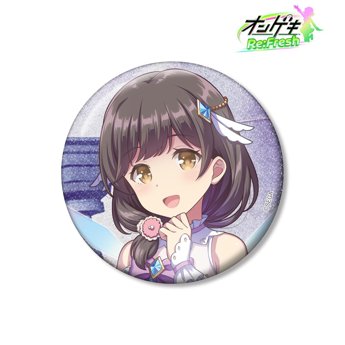 オンゲキ Re:Fresh_桜井 春菜 4thビジュアル グリッター75mm缶バッジ 翻譯結果: オンゲキ Re:Fresh_桜井春菜 第四版視覺效果 閃粉75mm徽章