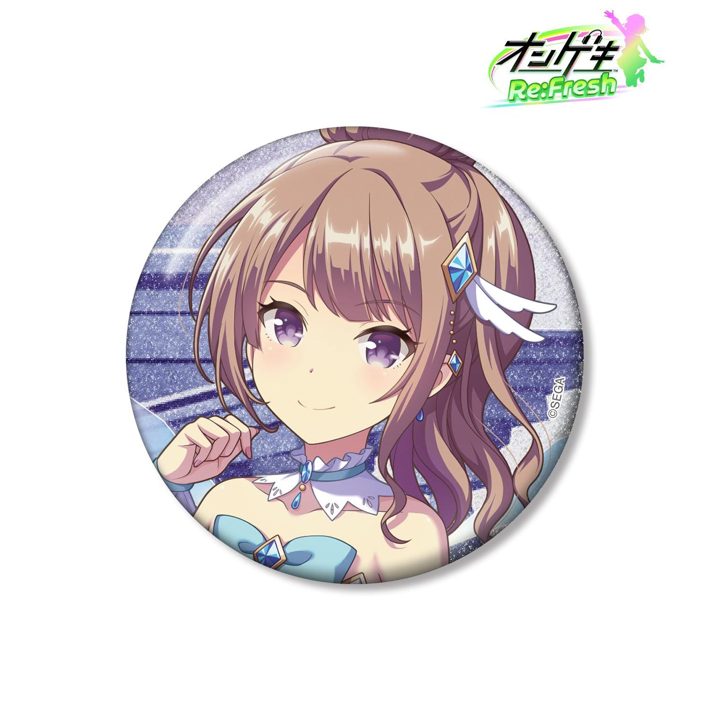 オンゲキ Re:Fresh_早乙女 彩華 4th視覺 閃粉75mm徽章