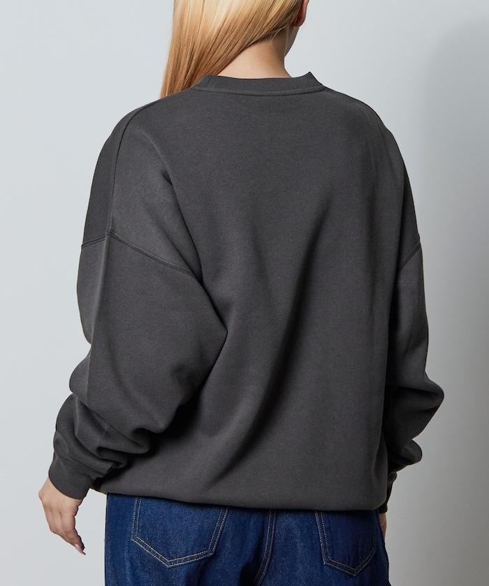 寬鬆版型前印花圓領衛衣 / CAT Portrait