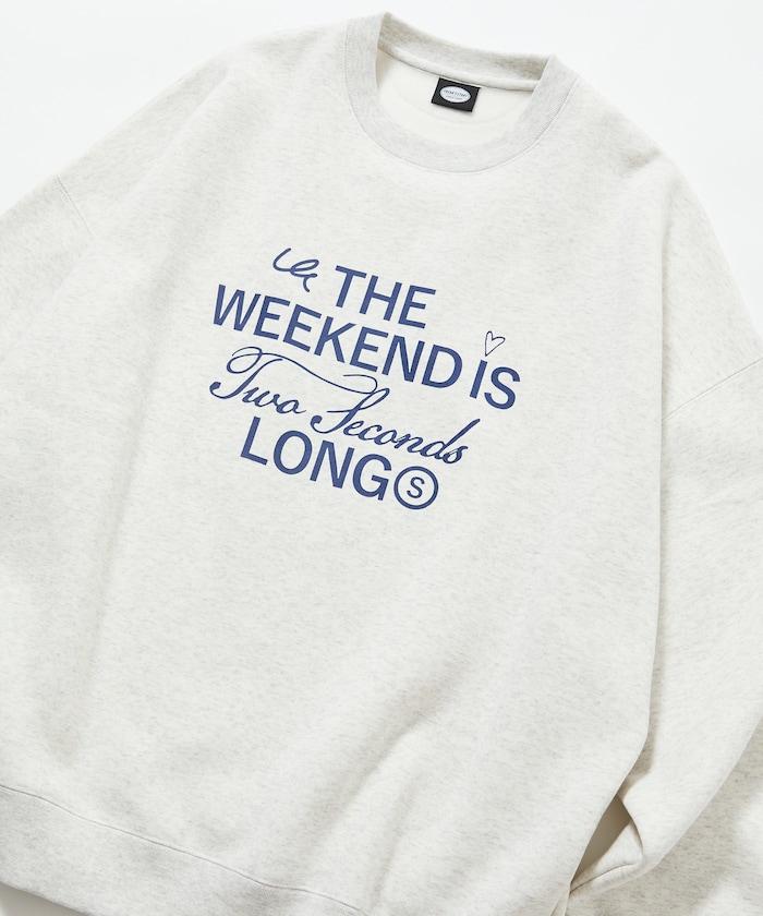 寬鬆版型前印花圓領衛衣 / THE WEEKEND