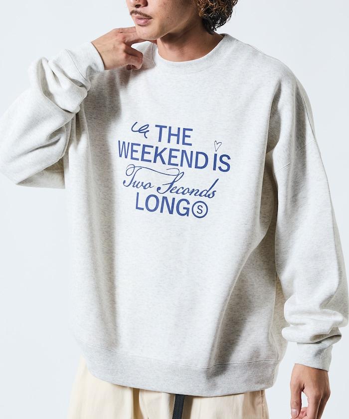 寬鬆版型前印花圓領衛衣 / THE WEEKEND