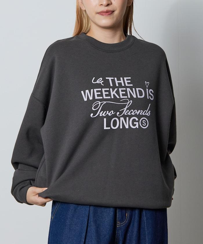 寬鬆版型前印花圓領衛衣 / THE WEEKEND