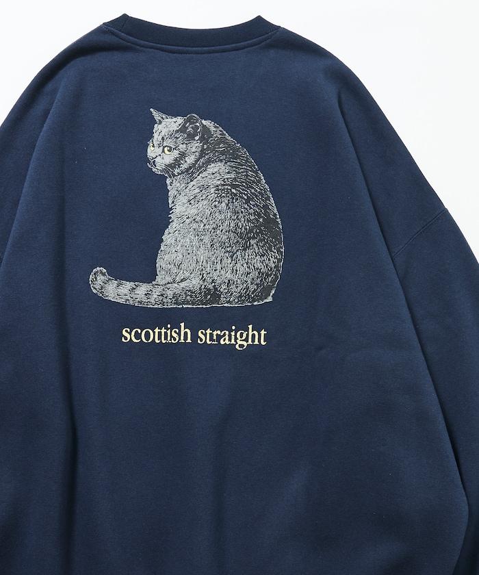 寬鬆版型背面印花圓領衛衣 / Look Back CAT