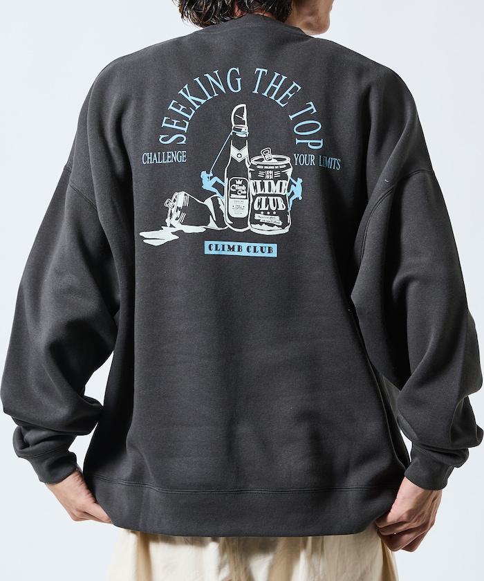 寬鬆版型背部印花圓領衛衣