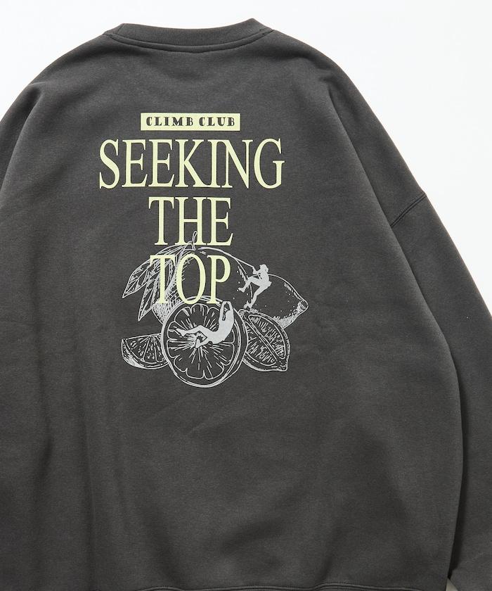 寬鬆版型背部印花圓領衛衣