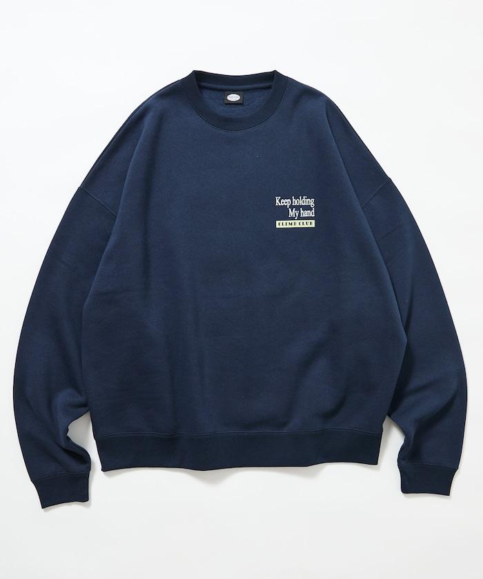 寬鬆版型背面印花圓領衛衣 / CLIMB CLUB Cat