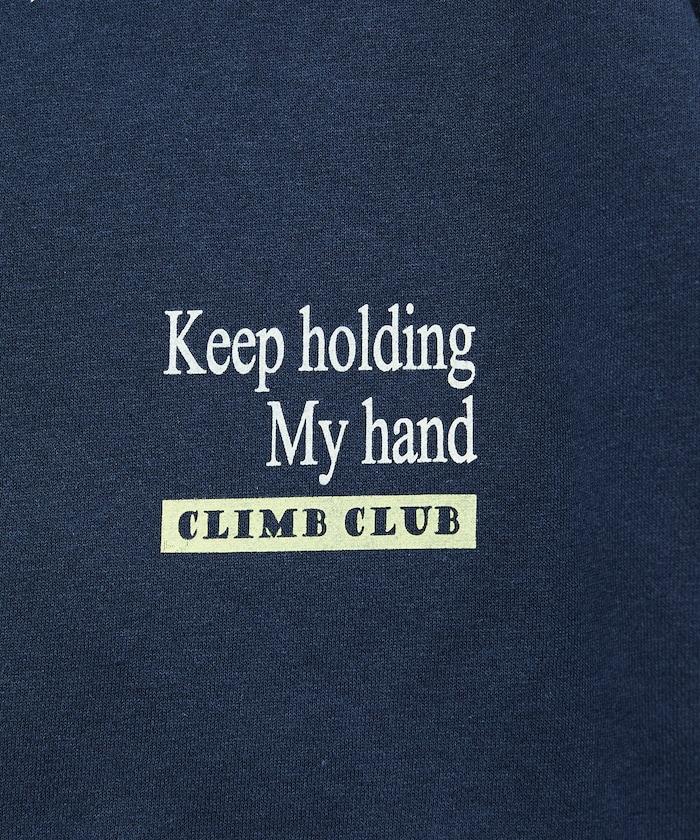 寬鬆版型背面印花圓領衛衣 / CLIMB CLUB Cat