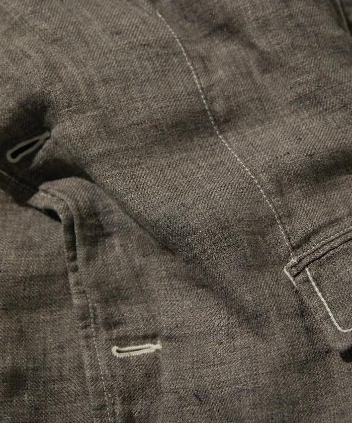 法式亞麻粗花呢修身西裝外套