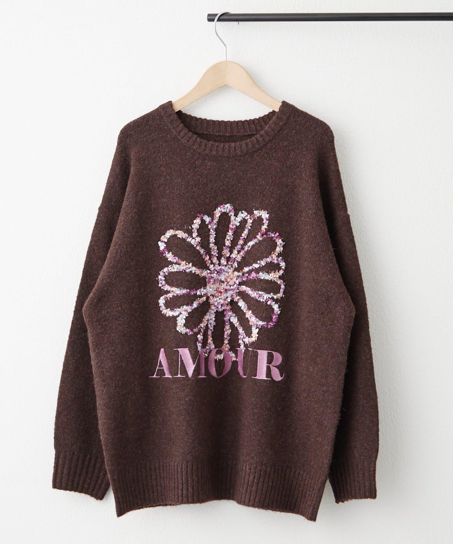 花卉提花針織衫