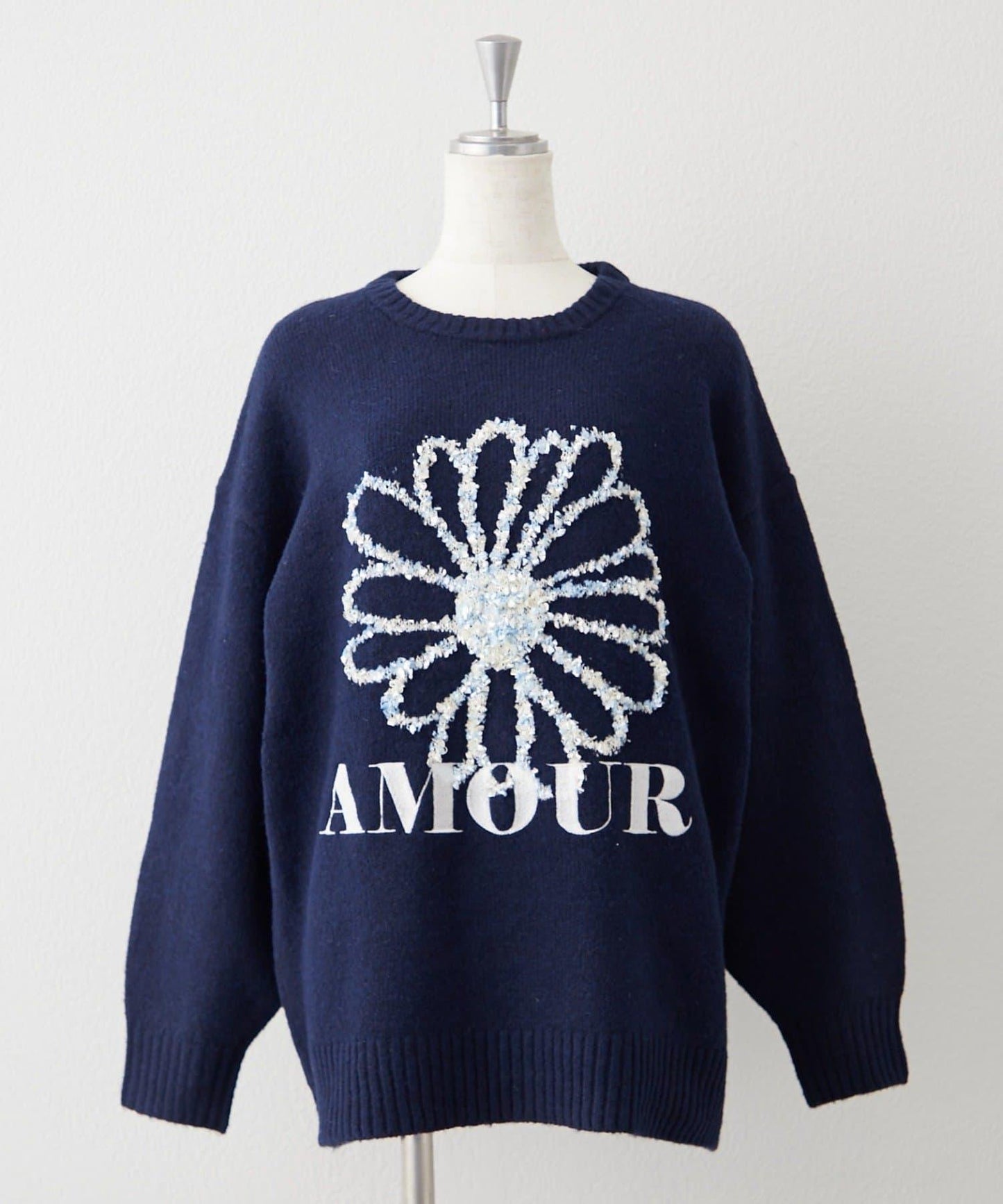 花卉提花針織衫