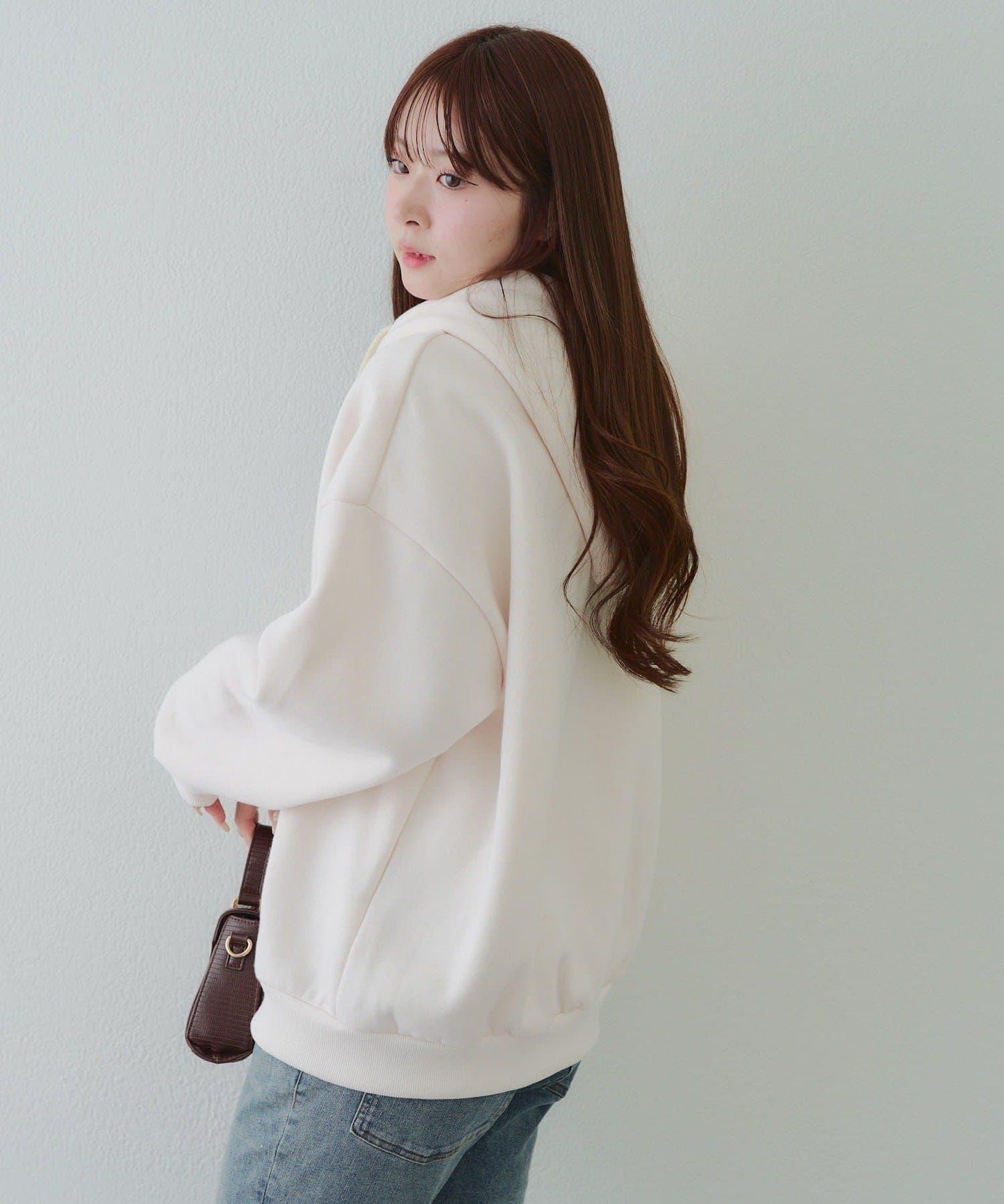 大LOGO拉鍊連帽衛衣