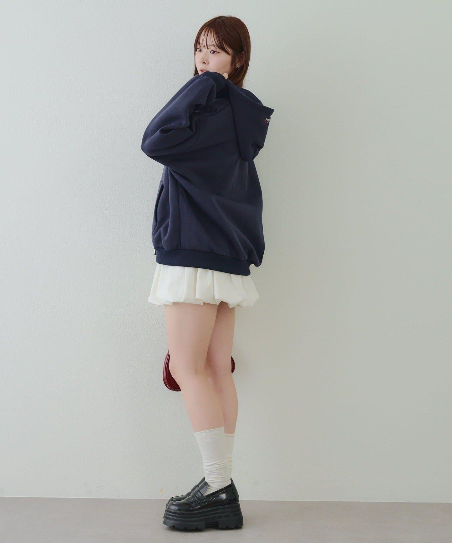 大LOGO拉鍊連帽衛衣