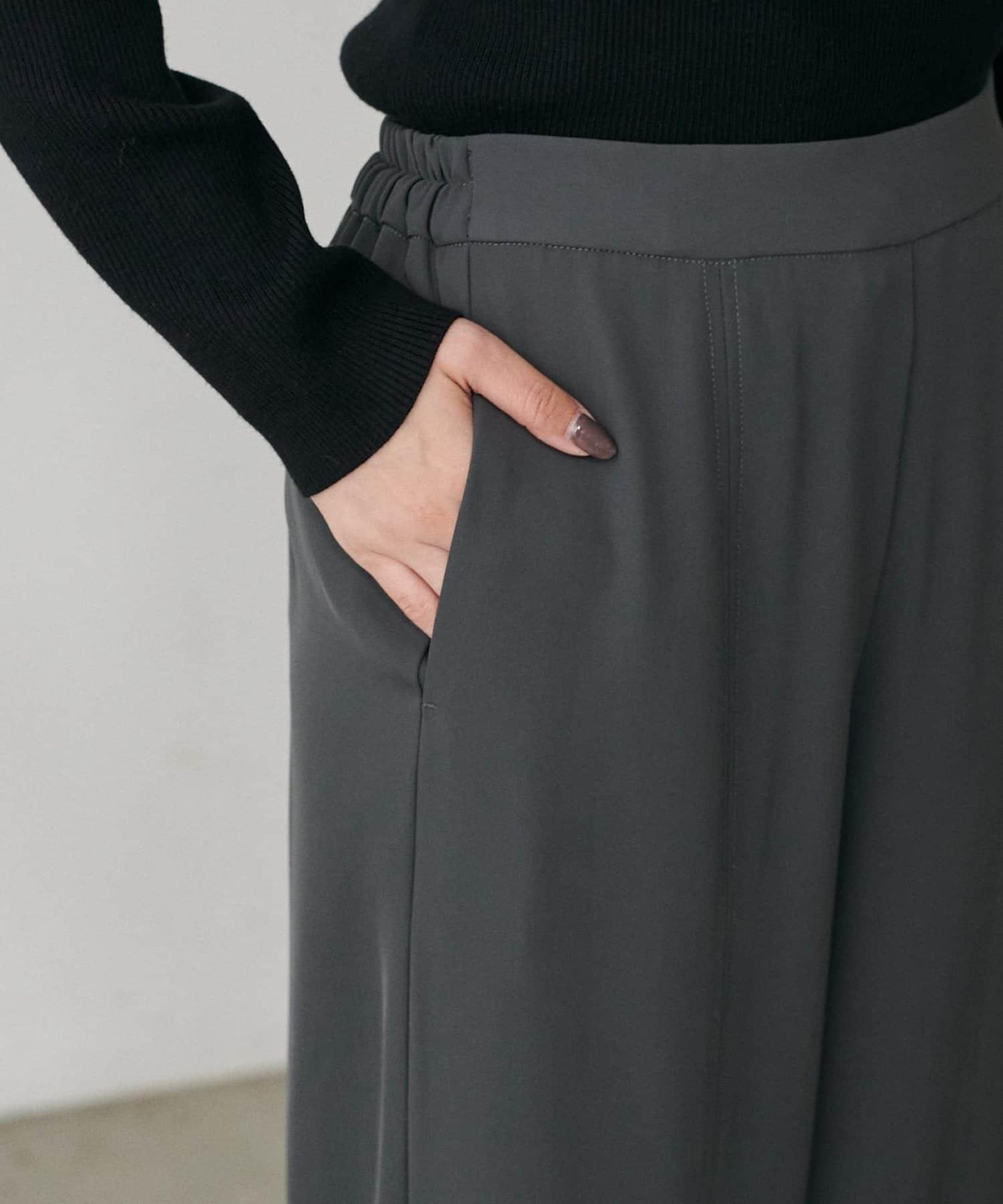 簡約拼接休閒褲