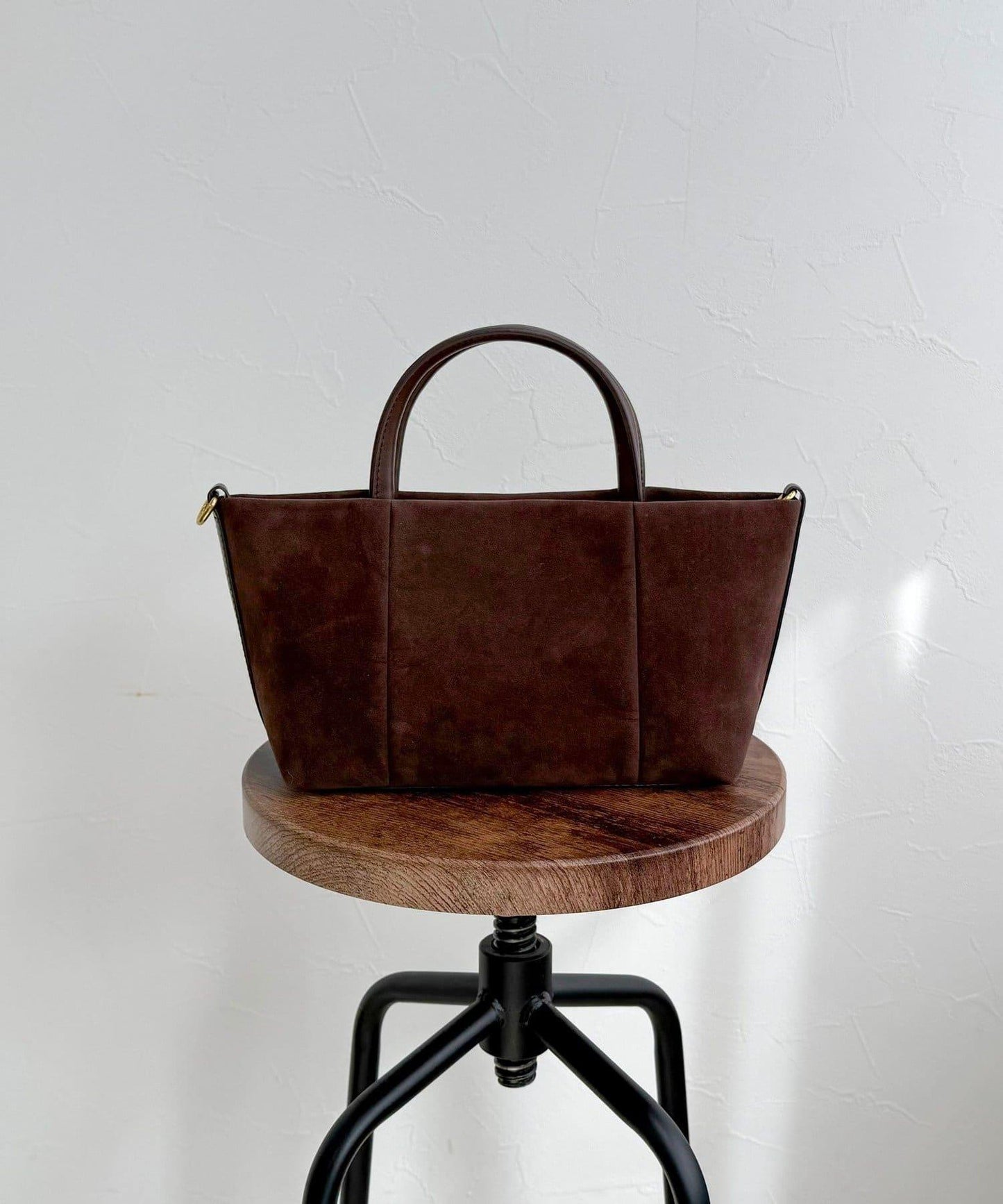 仿麂皮迷你托特包