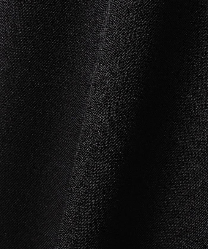 配腰帶褶皺寬鬆長褲