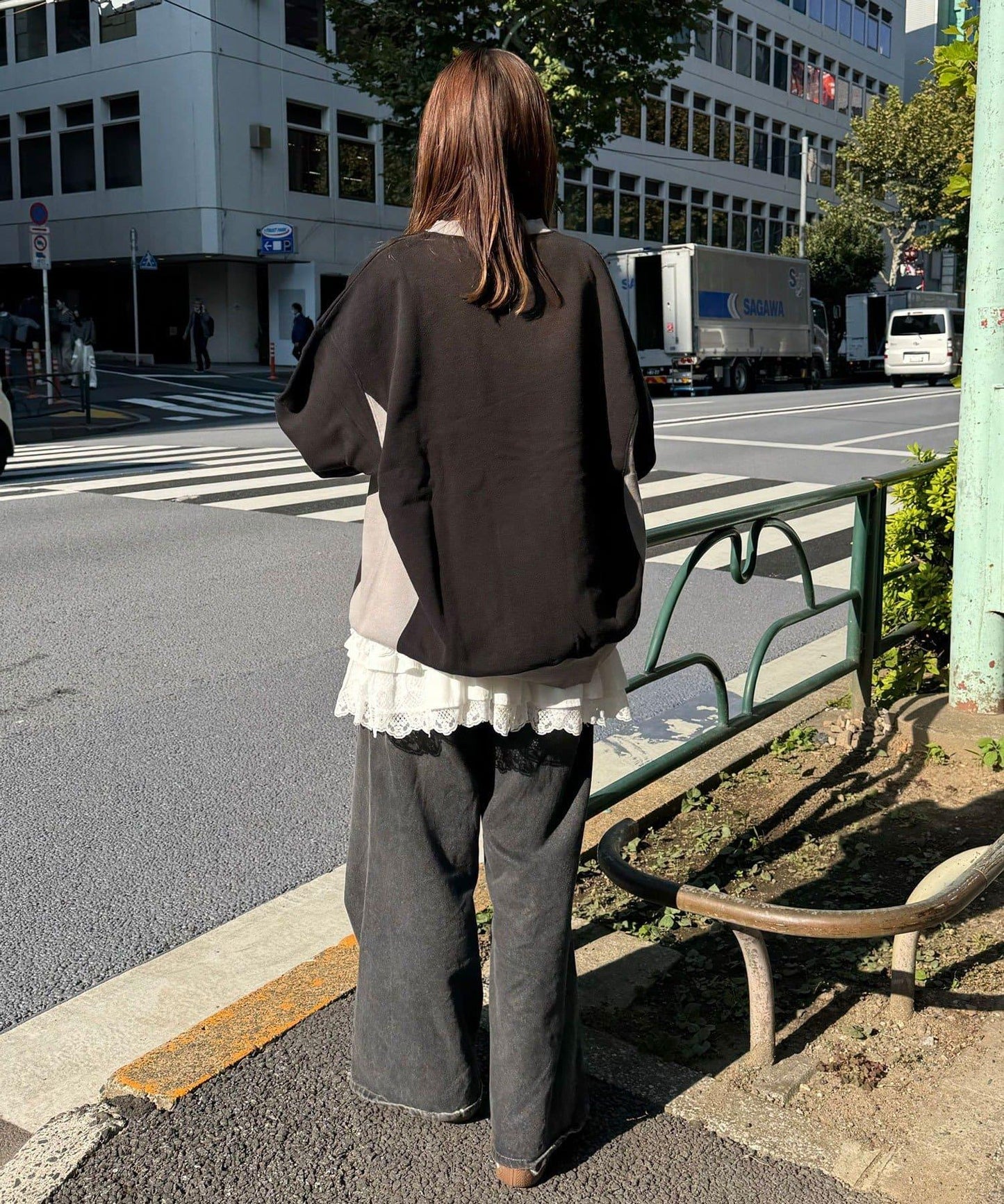 【RePRODUCTION LABEL / リプロダクションレーベル】拼接羅紋套頭衫