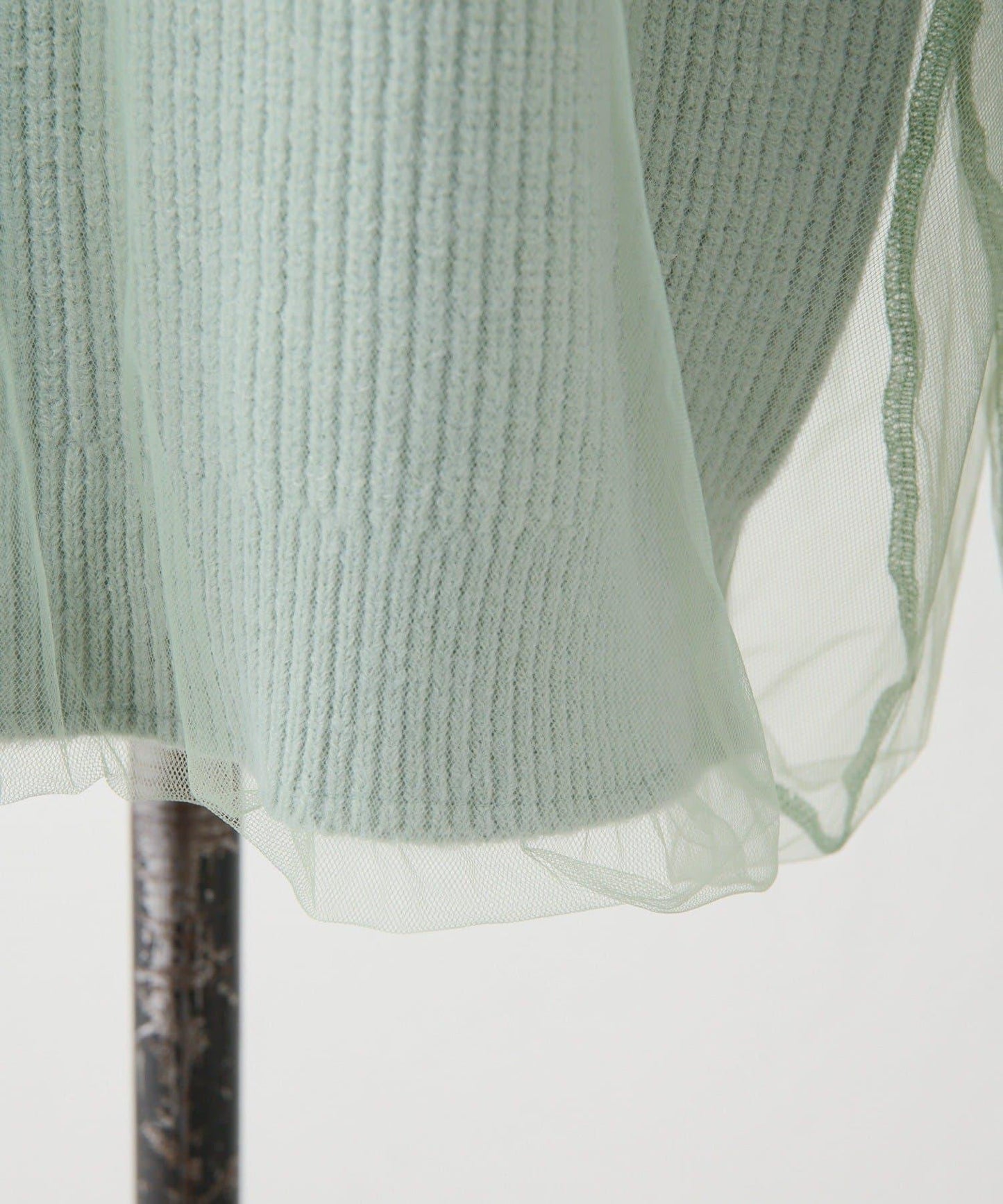 拼接設計撞色透視針織衫【SUM1 STYLE(スミスタイル)】