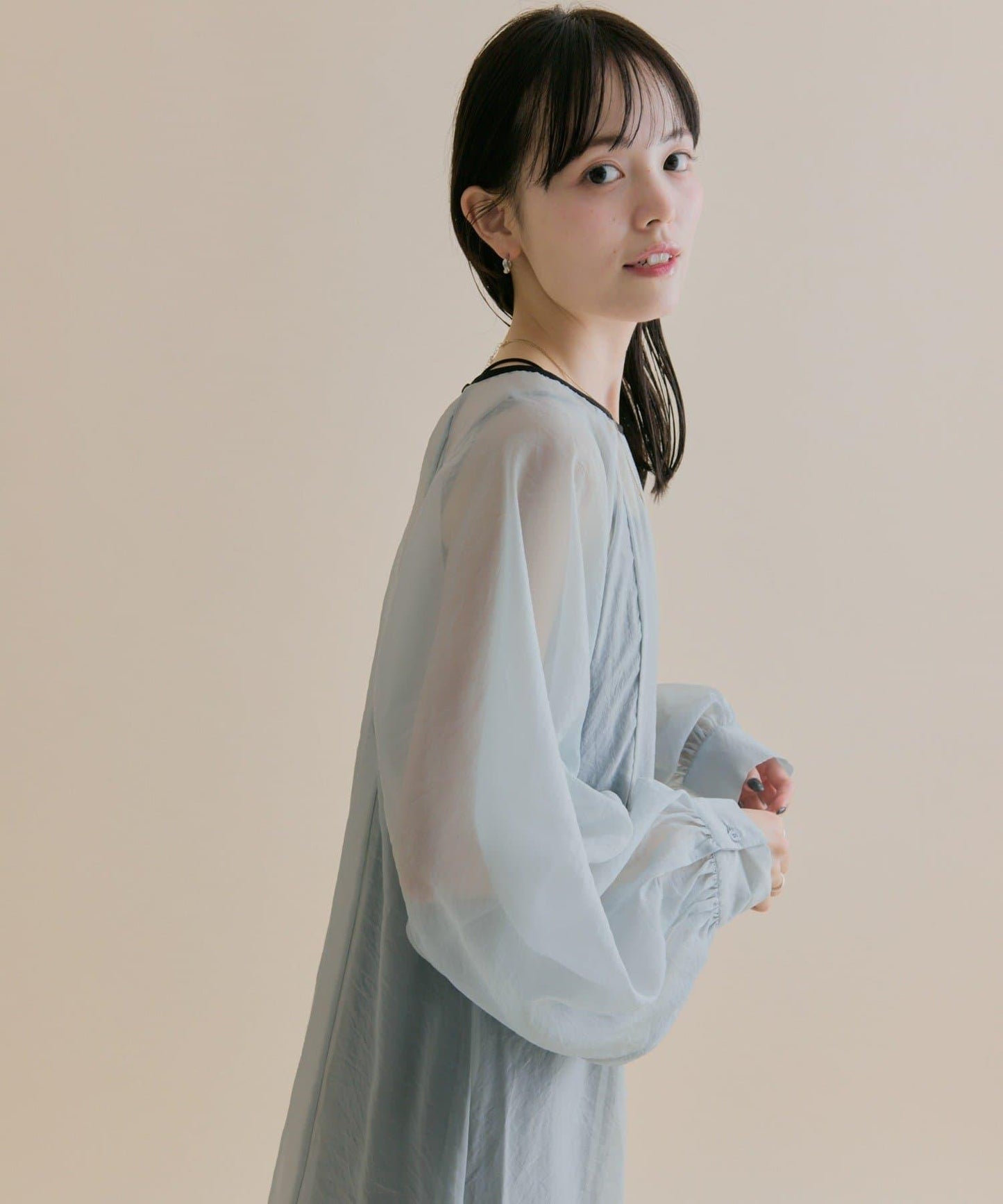 11/1(週六)12:00開始!【數量限定】【森川企畫】透視疊穿連衣裙套裝