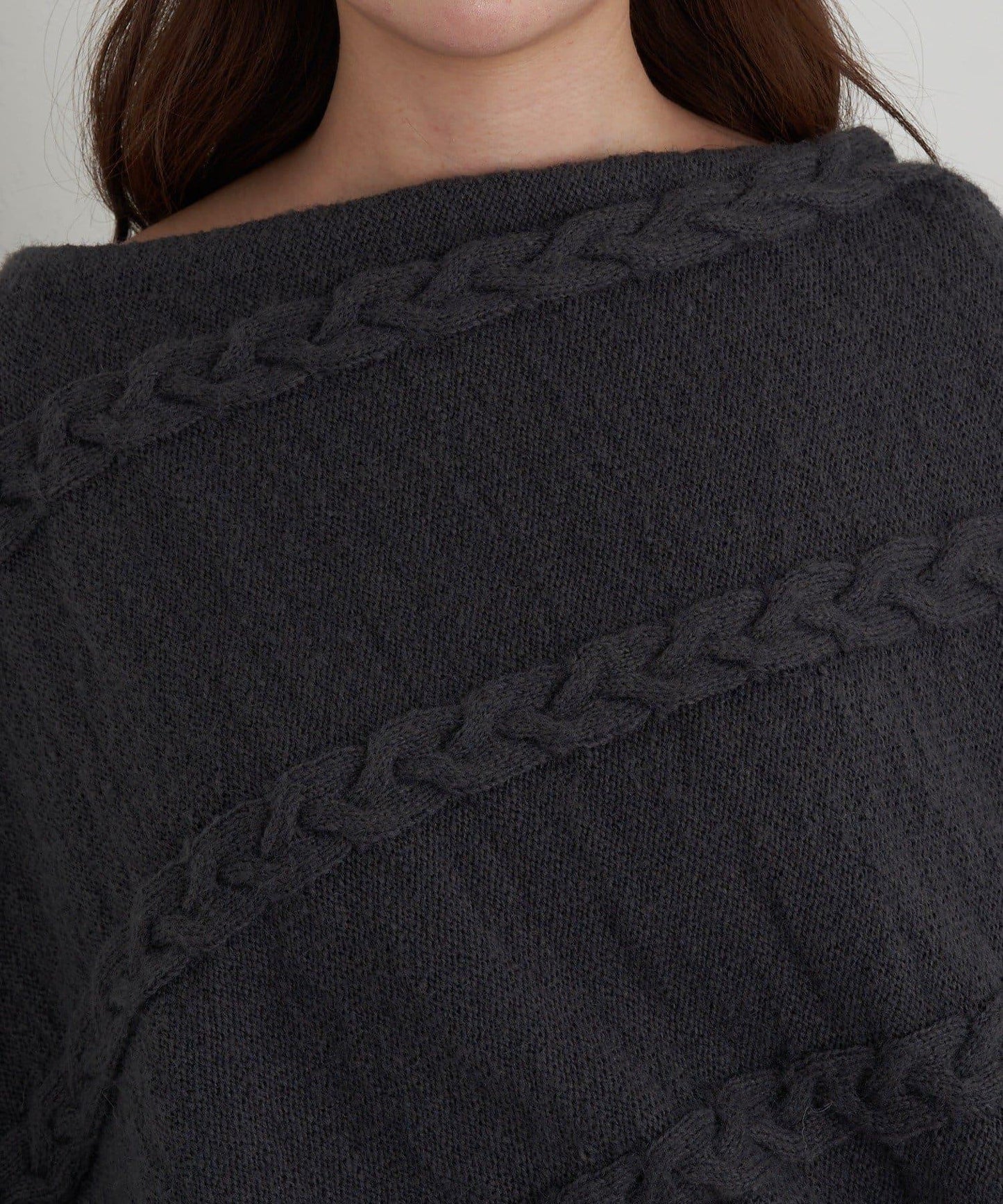 麻花寬鬆蝙蝠袖針織衫