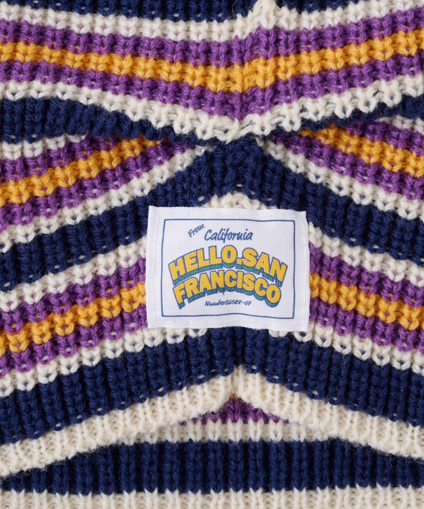 ★【HELLO.SANFRANCISCO/ハローサンフランシスコ】リボン付マルチボーダービーニー帽