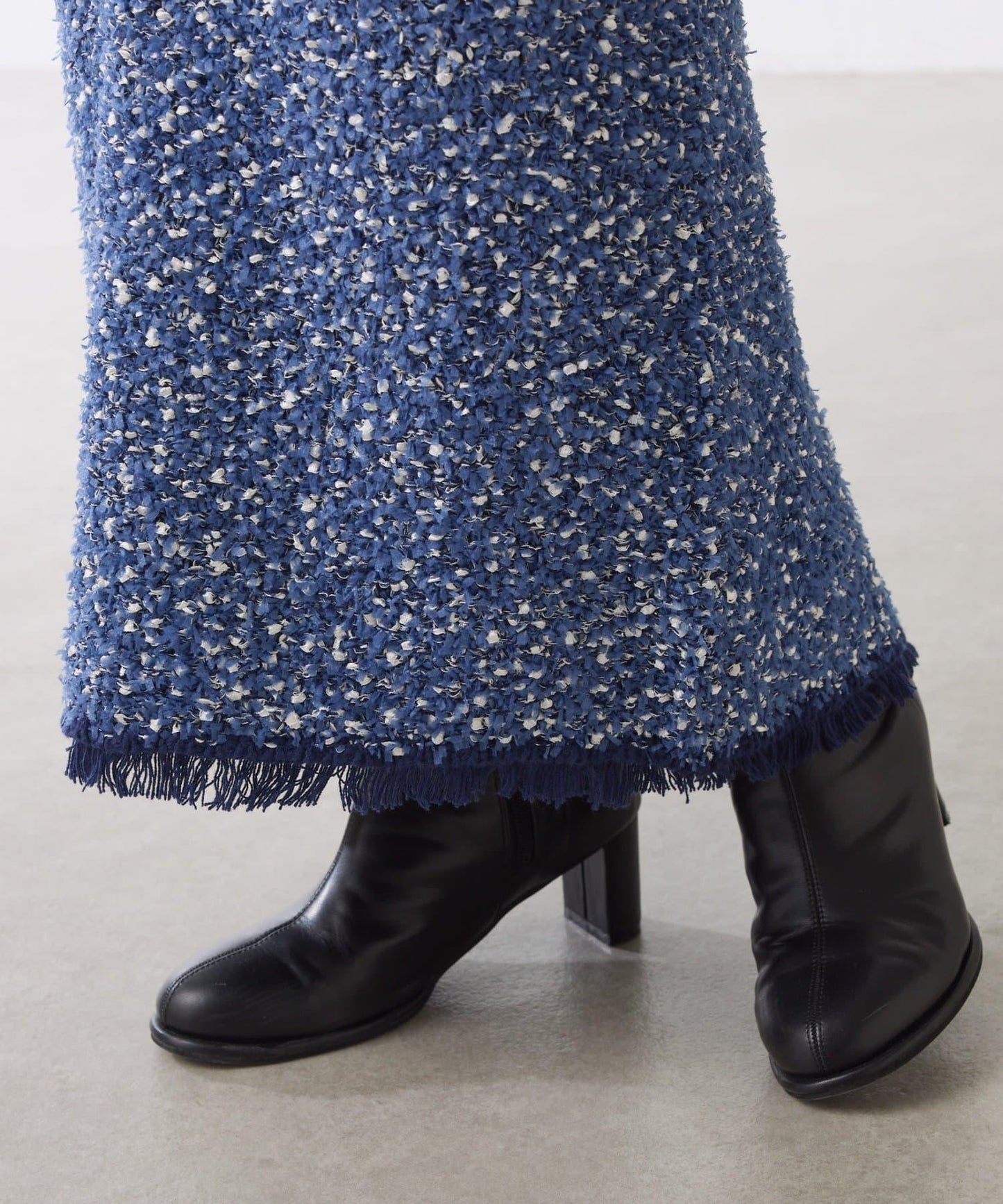 【全鬆緊腰】仿粗花呢針織半身裙/可成套搭配