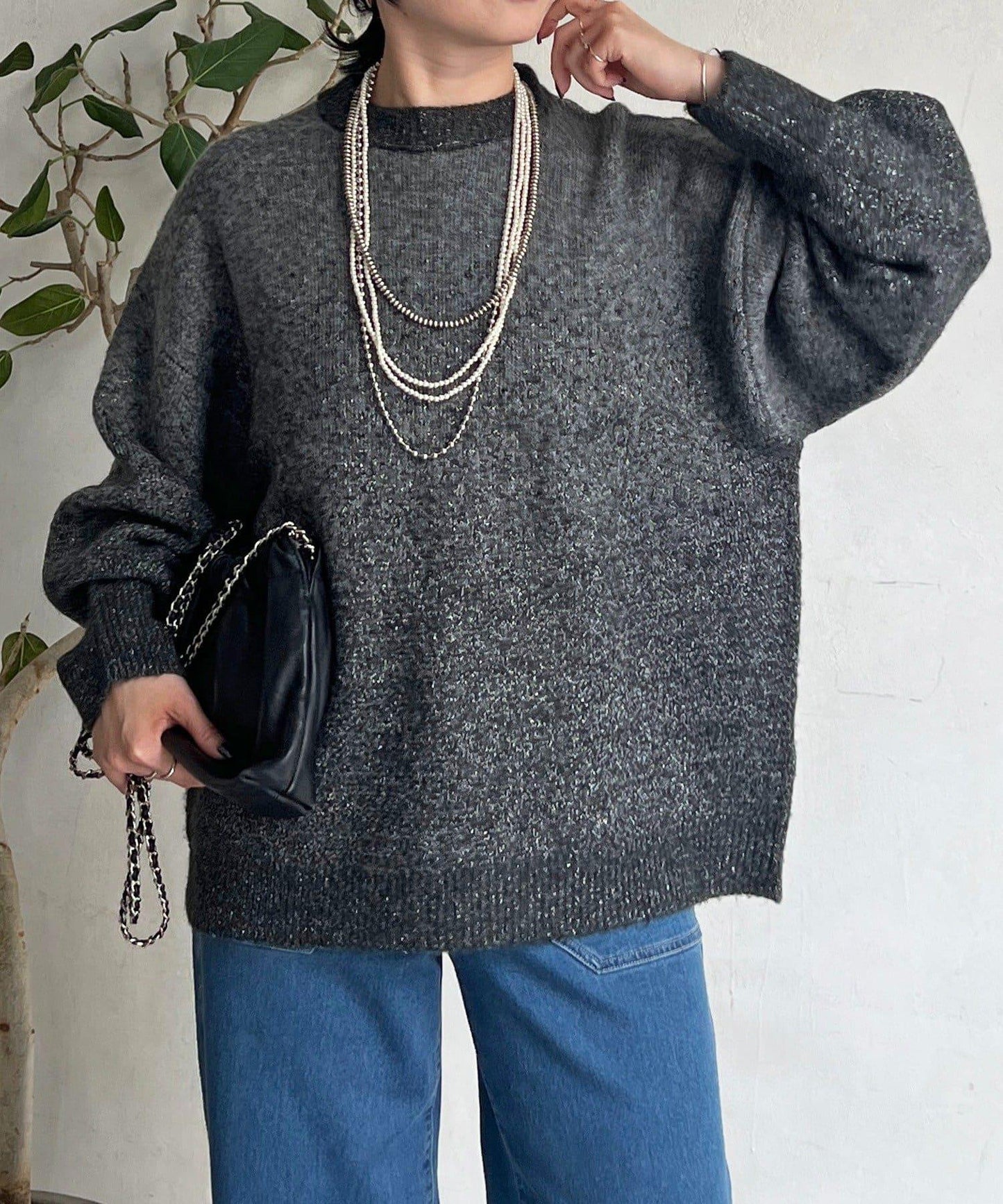 漸變色長款套頭衫