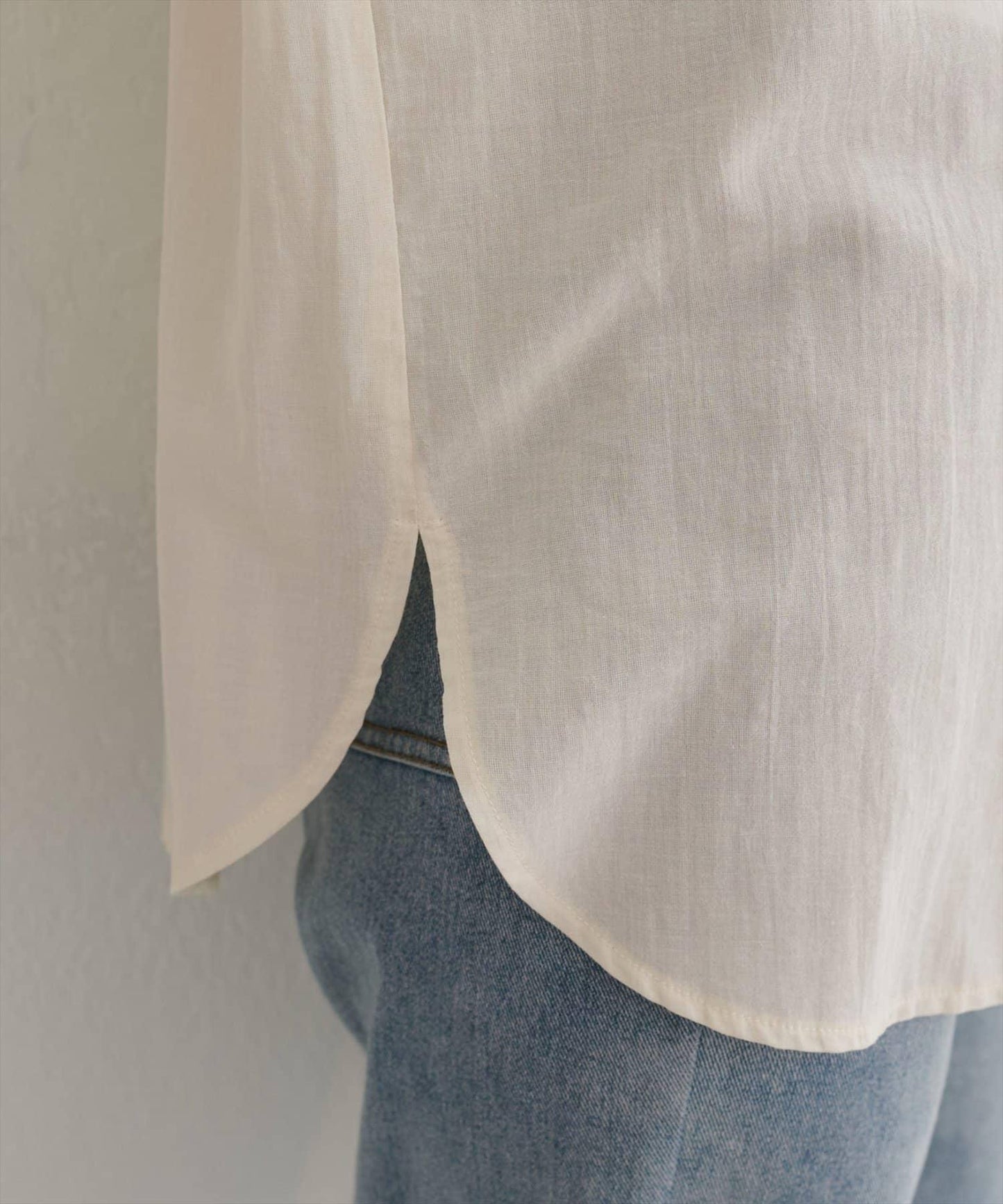 【natural couture】棉麻透視長袖襯衫