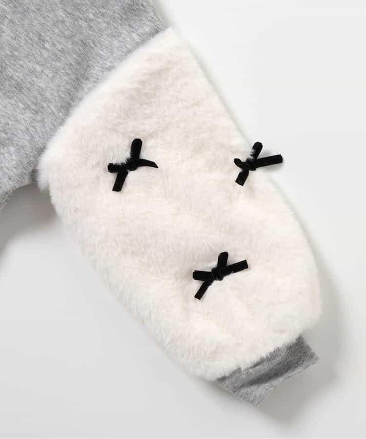 內襯搖粒絨蝴蝶結衛衣