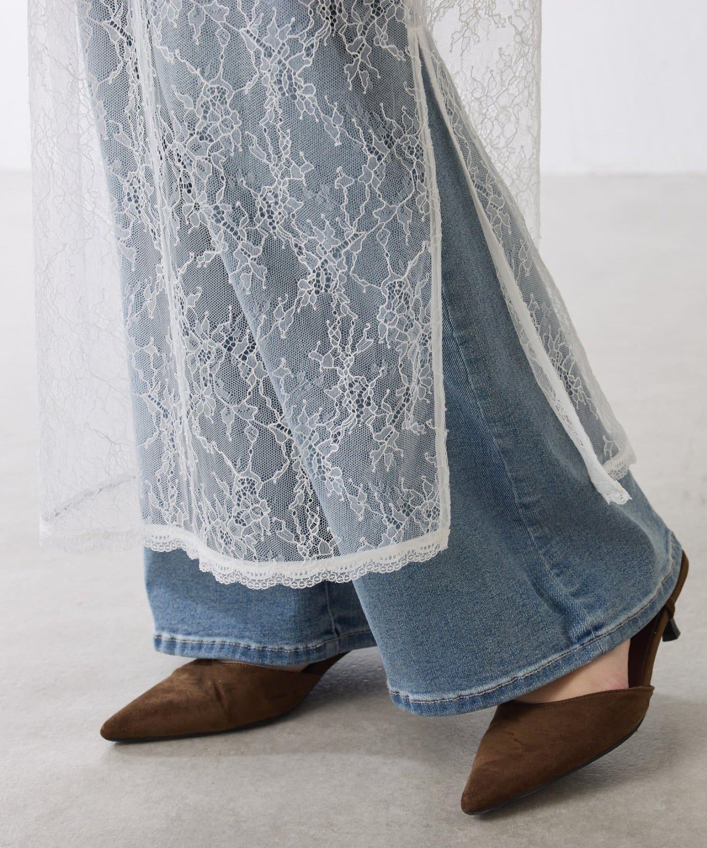 【前後兩穿】2WAY蕾絲吊帶連衣裙/疊穿單品