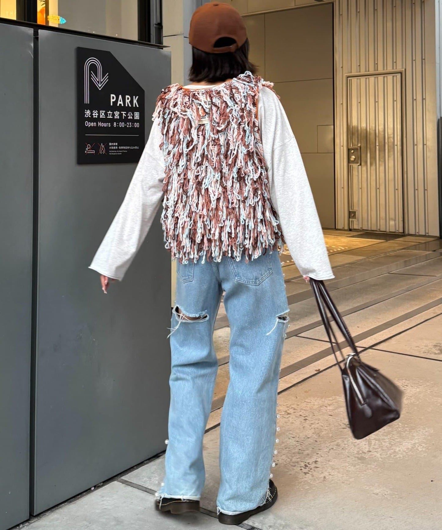 ★【HELLO.SANFRANCISCO/ハローサンフランシスコ】カラーループフリンジリボンベスト