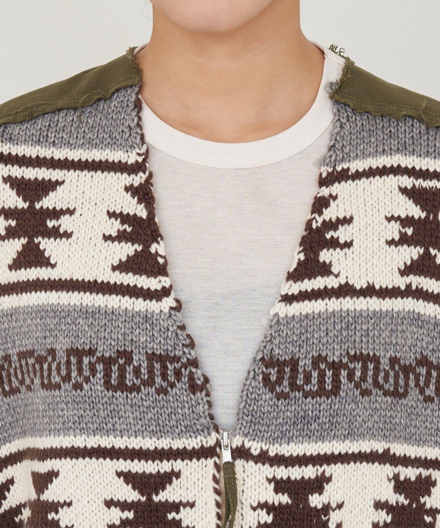 【etsinta/エシンタ】復古軍風斜紋針織背心