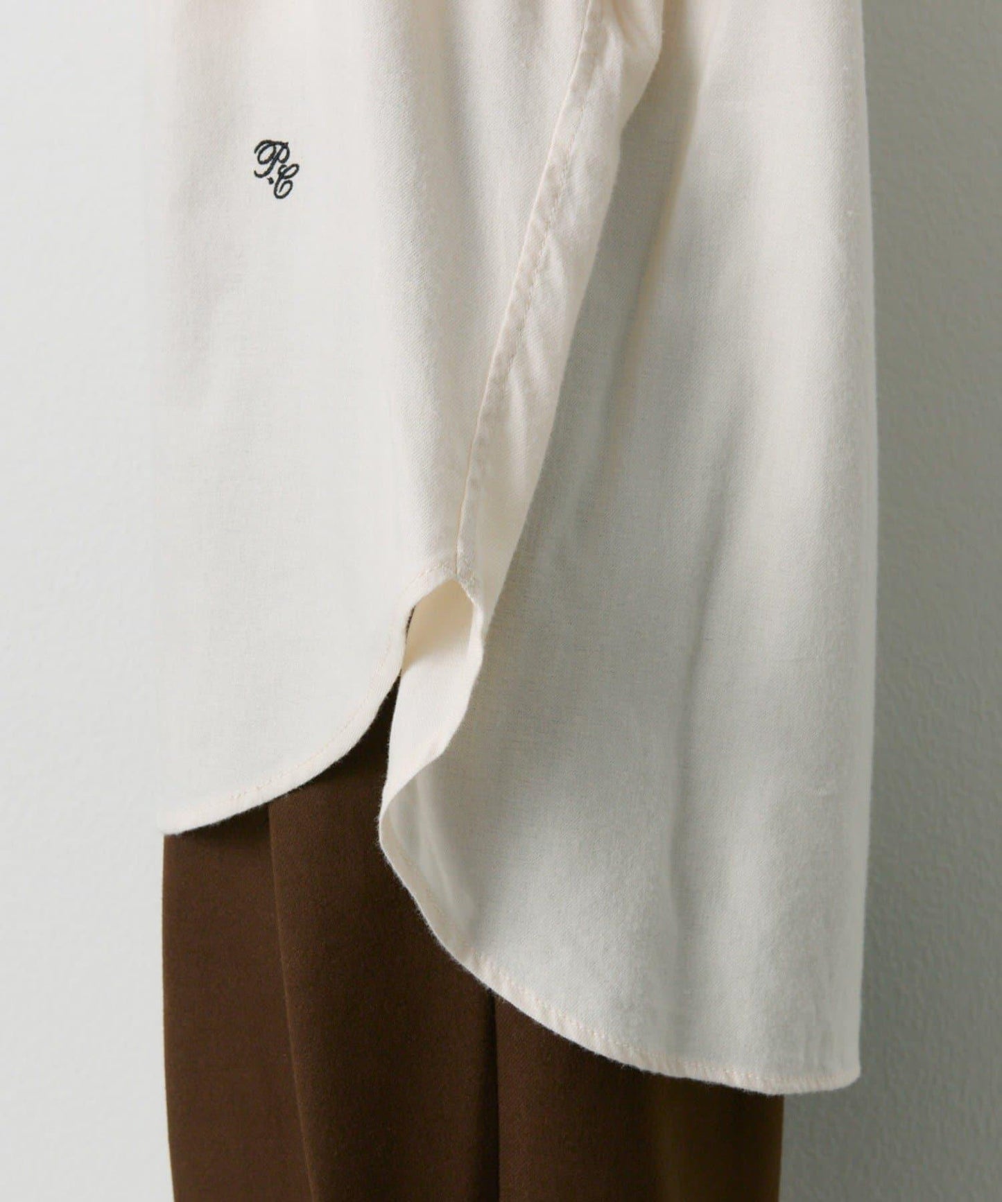 磨毛寬鬆襯衫上衣