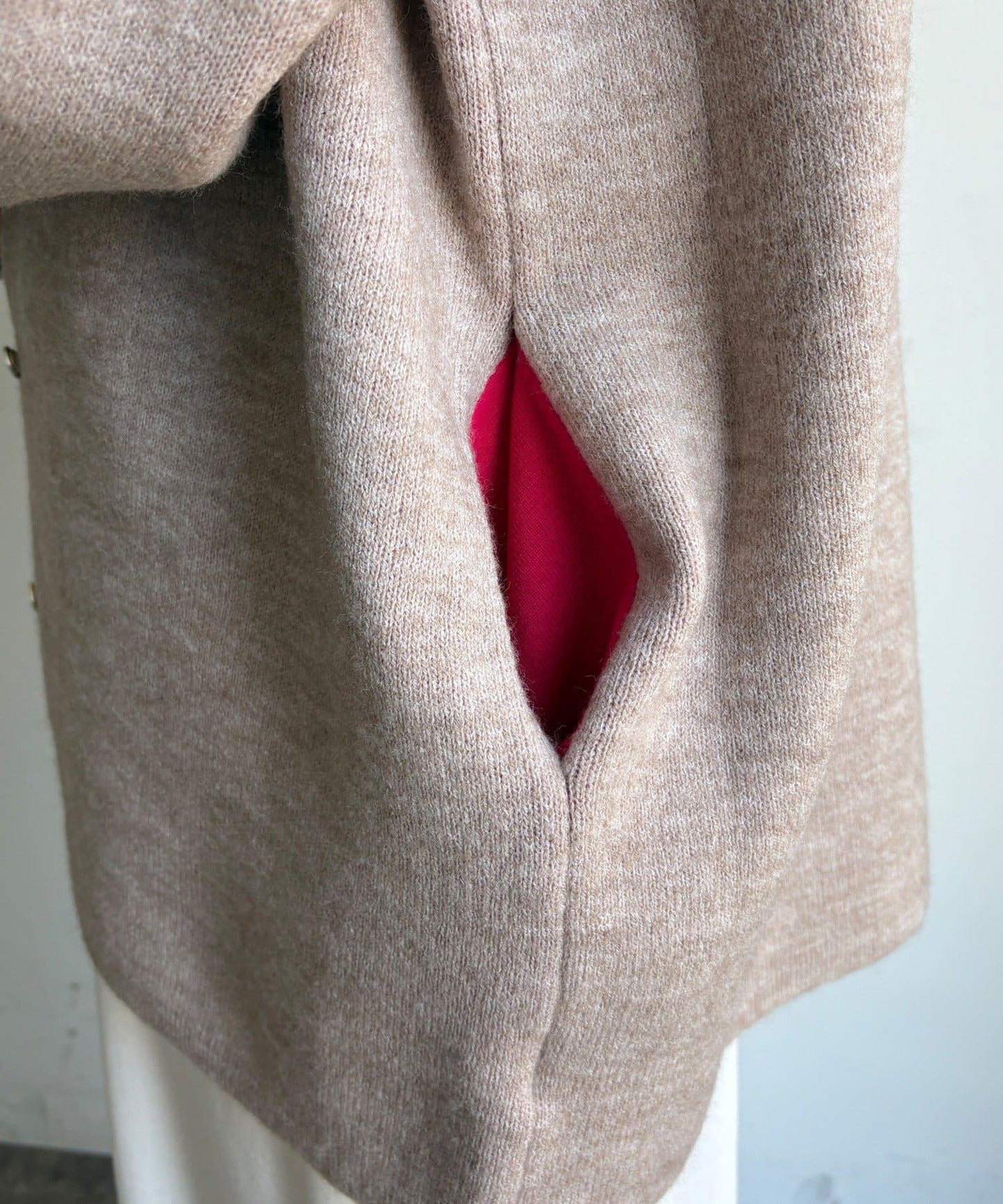 雙面針織短款大衣