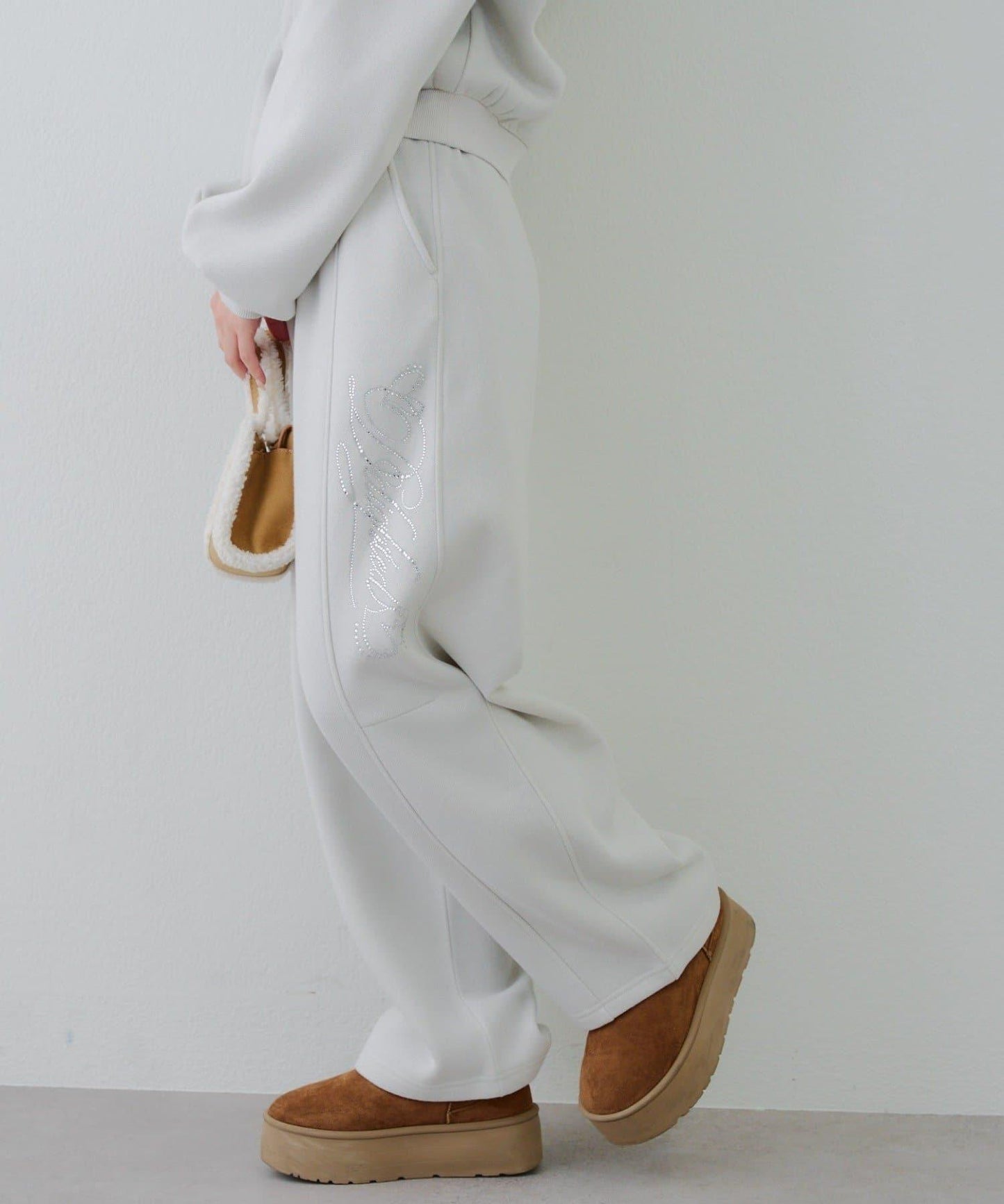 【SETUP可搭配】亮片字母標誌衛褲