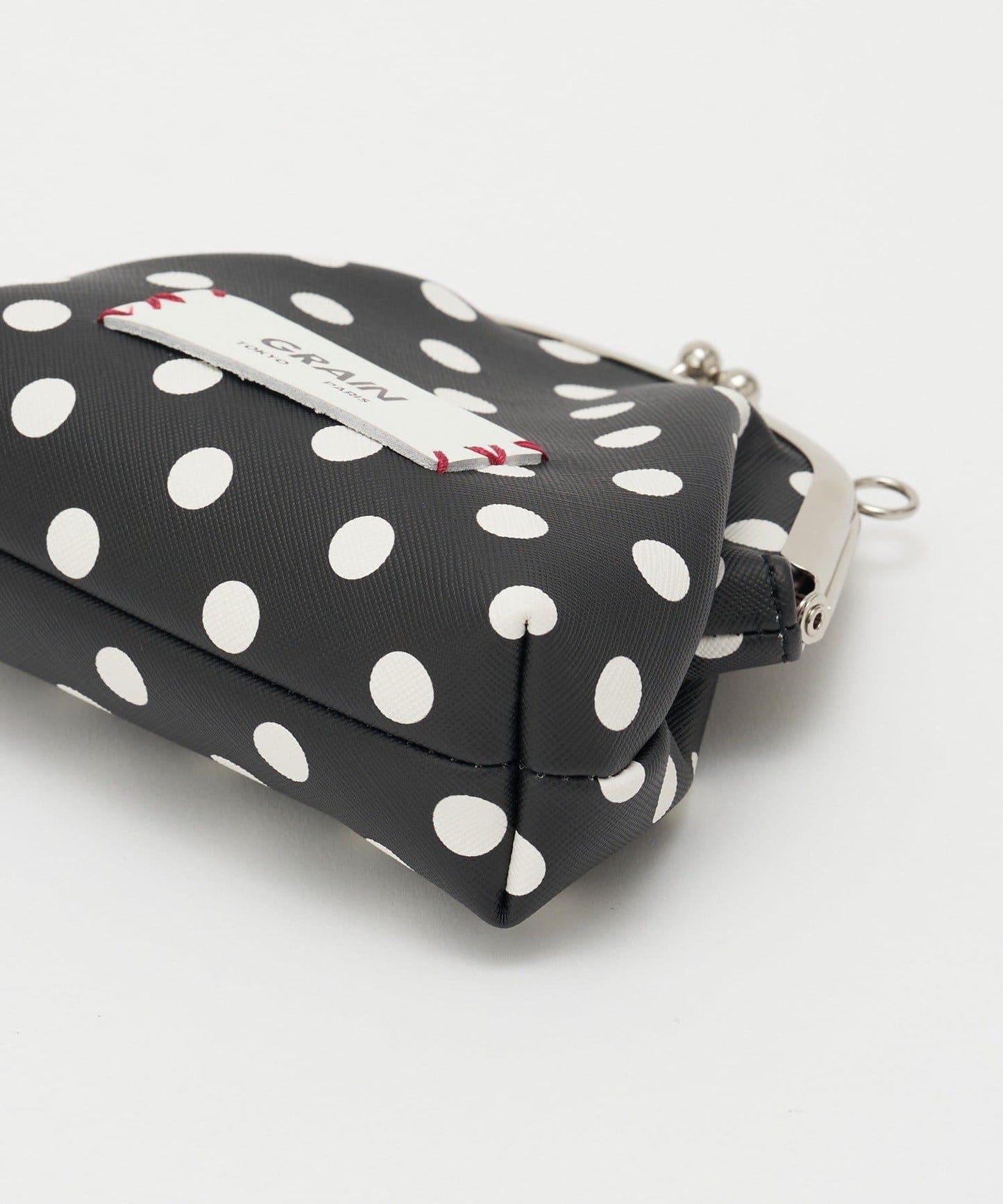 水玉圖案口金迷你單肩包