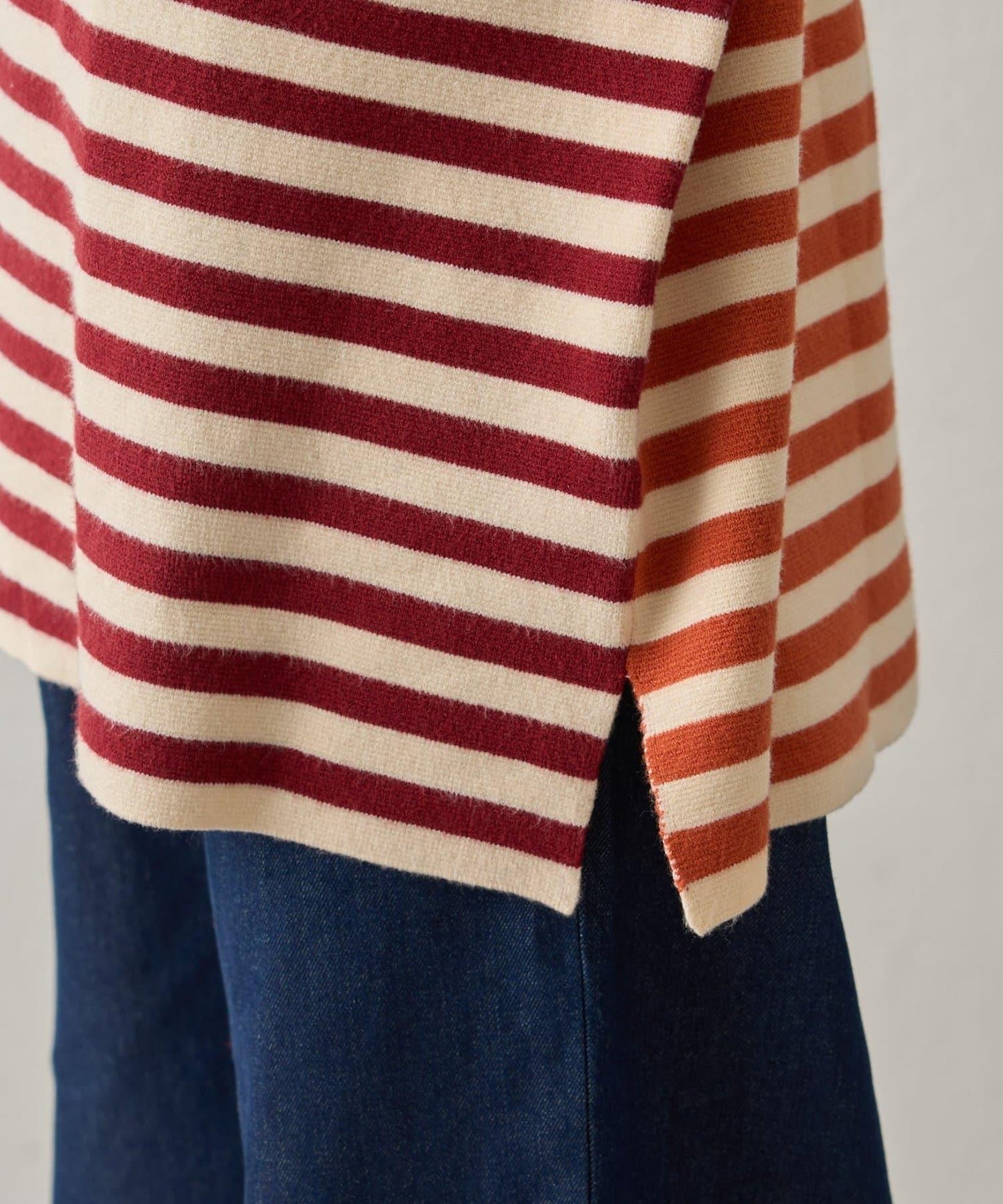 【中性】【GEVACO】條紋針織套頭衫