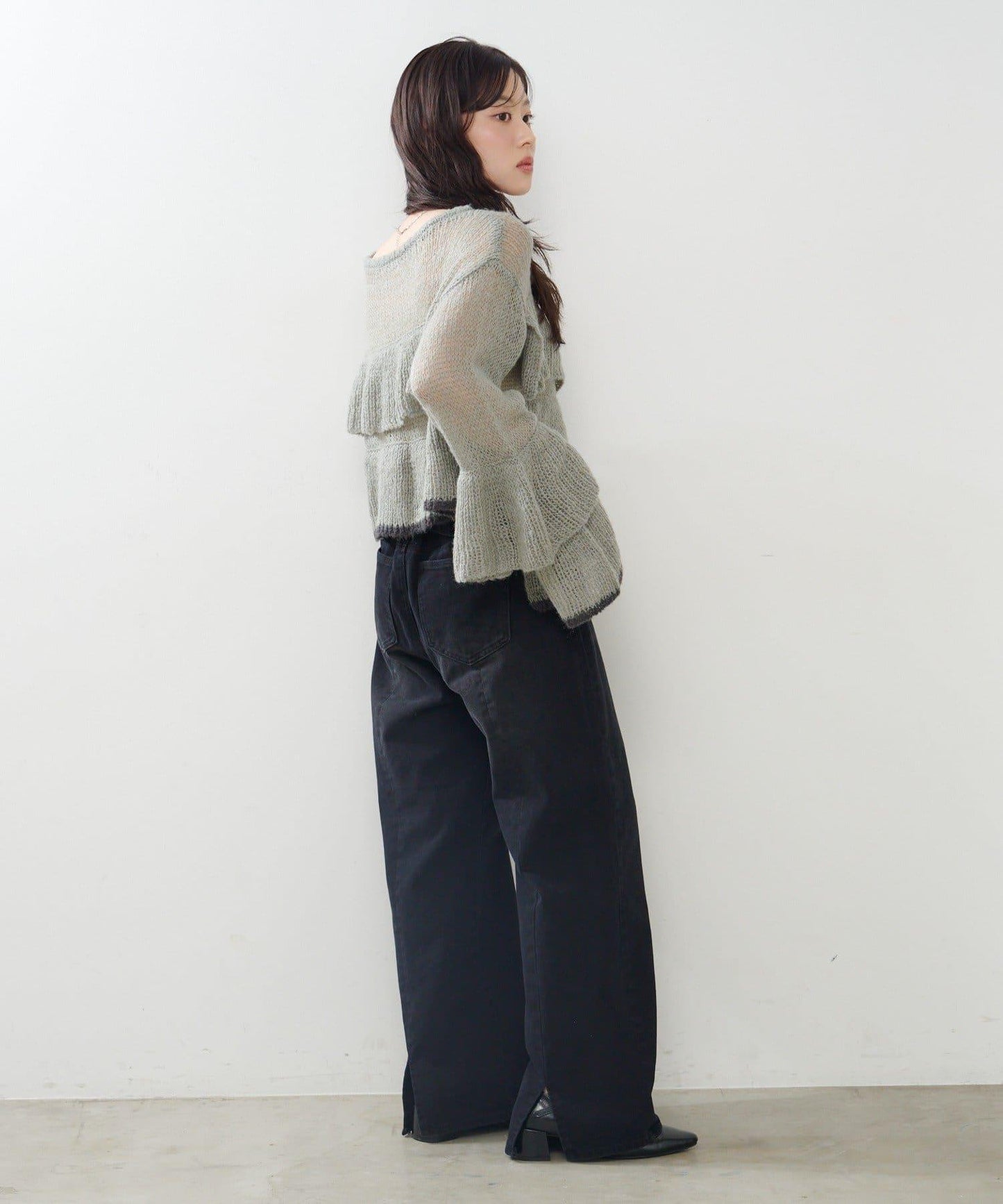 【2尺碼可選/適合身材嬌小】直筒後腰帶長褲