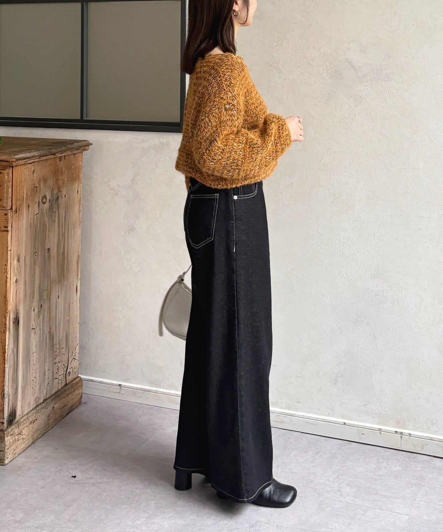 亮片混合低密度針織衫